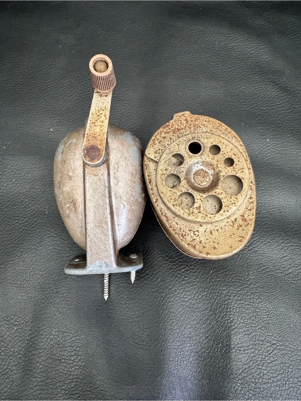 Boston KS Vintage Manual Hand Crank 8-Hole Pencil Sharpener Wall or Table Mount